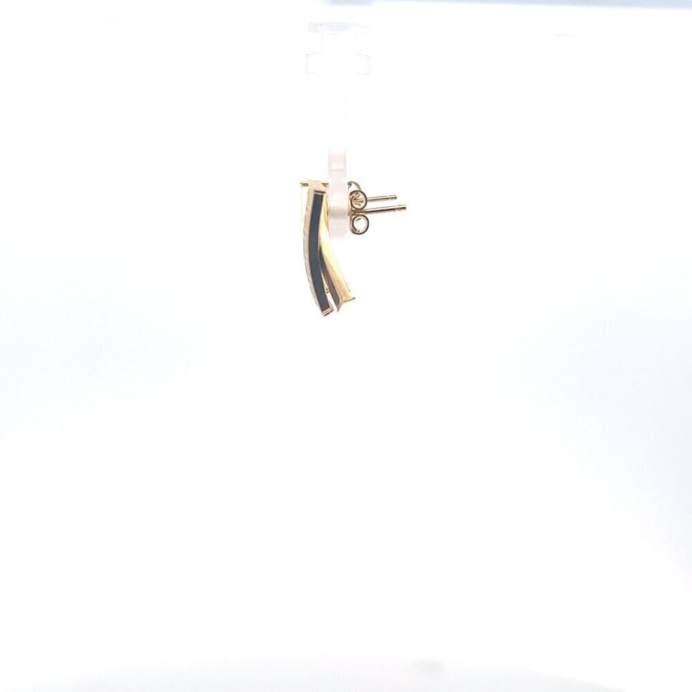 18K Gold Earrings Stud Post - Picture 3 of 9